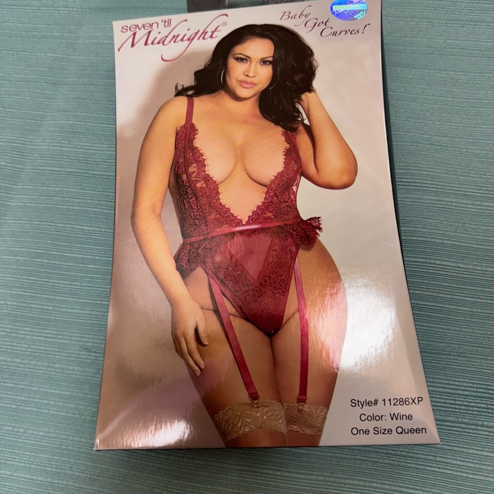 Seven 'til Midnight Wine Lace Chemise